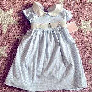 3T Petit Bebe new with tags boat smocked dress